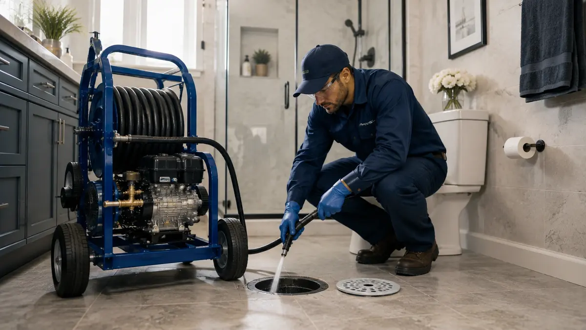 Bathroom Drain Hydro Jetting in San Bernardino