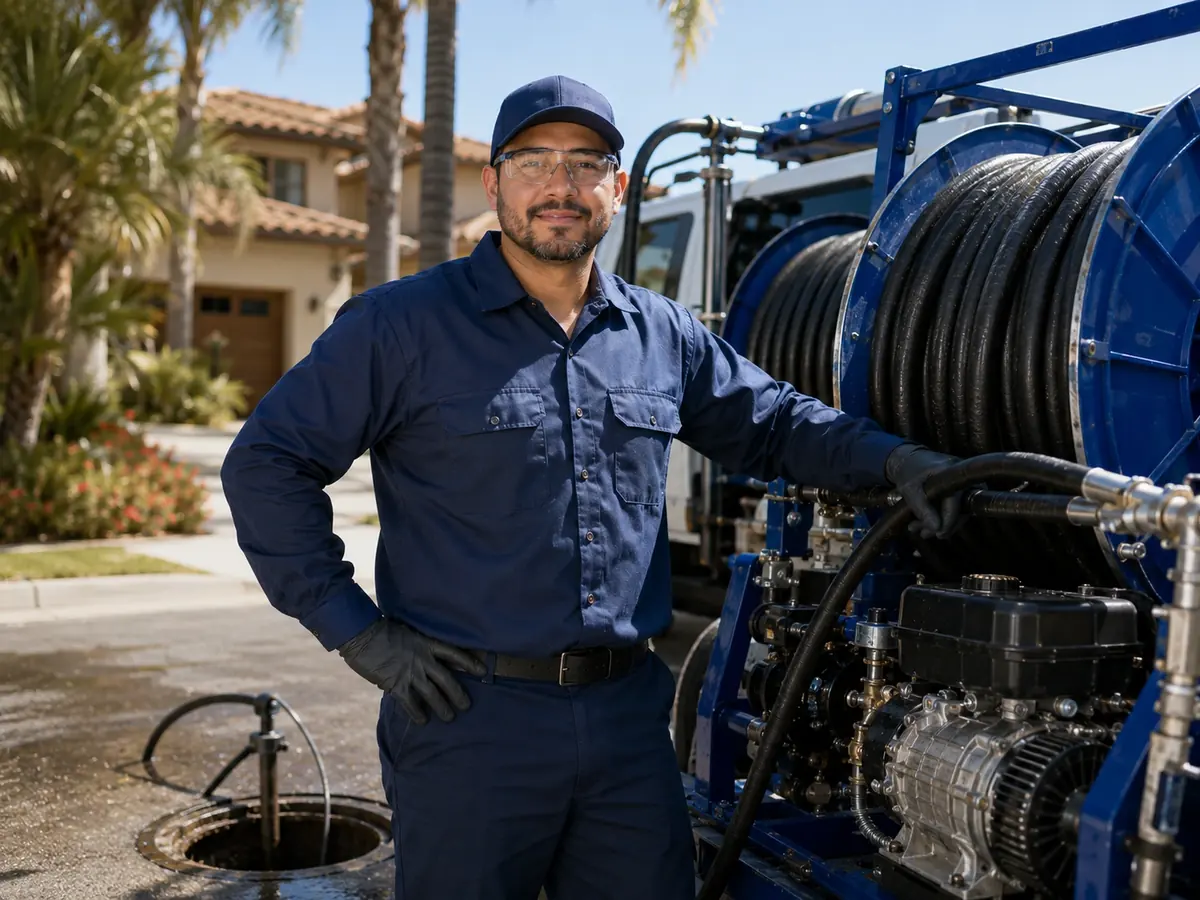 Hydro jet sewer cleaning in San Bernardino