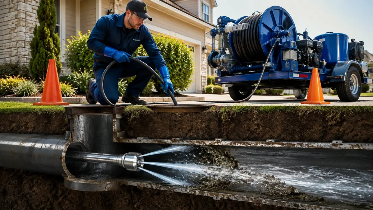 Main Sewer Line Hydro Jet Cleaning in San Bernardino