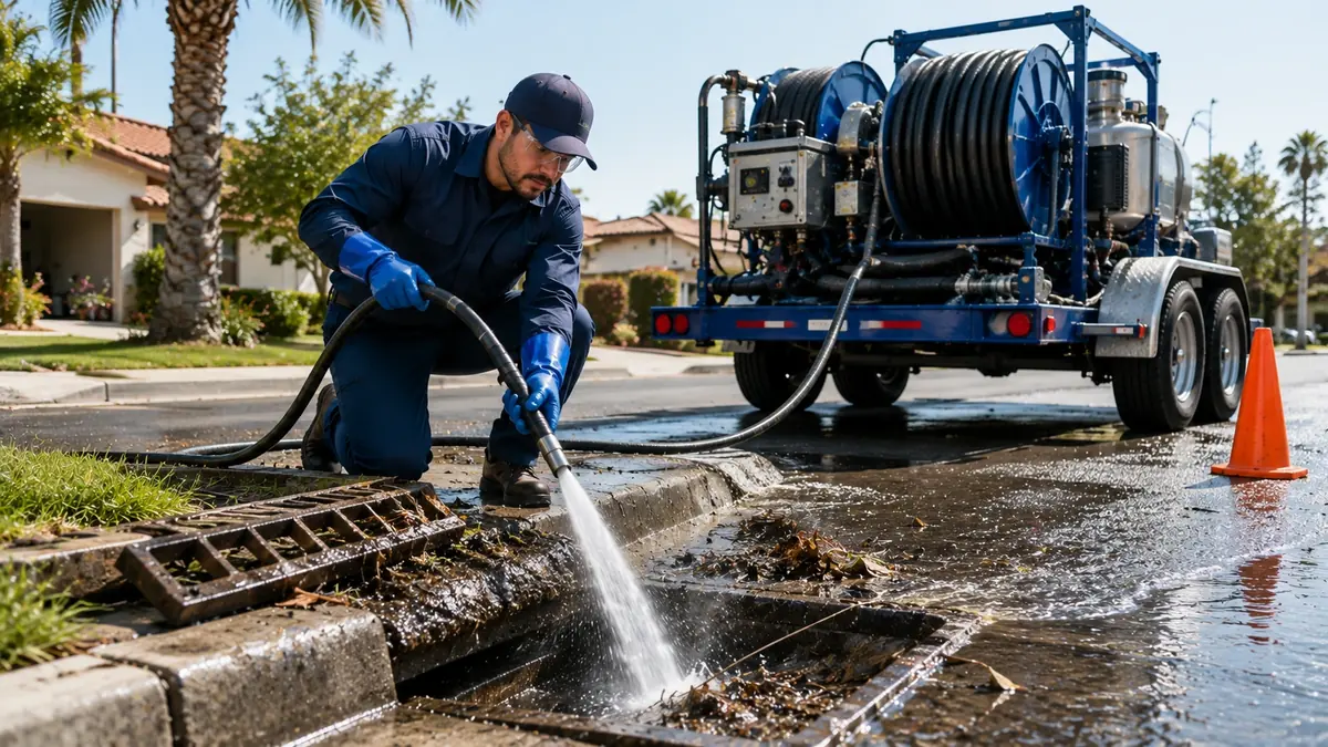 Storm Drain Hydro Jet Cleaning in San Bernardino