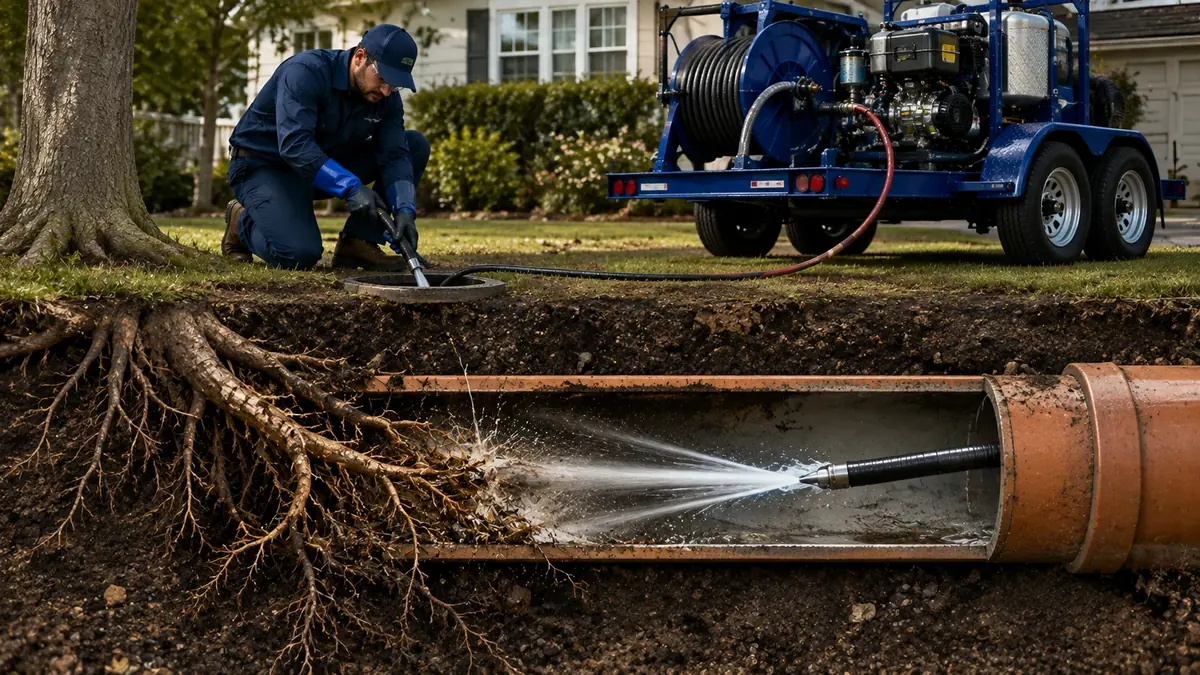 Tree Root Removal with Hydro Jetting in San Bernardino